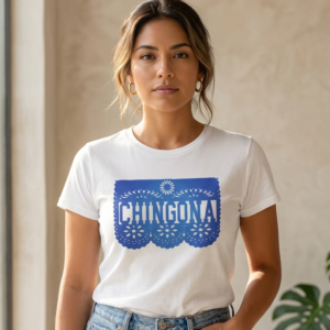 Playera de dama chingona blanca